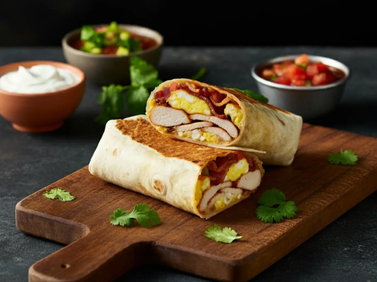Turkey Bacon Breakfast Burrito