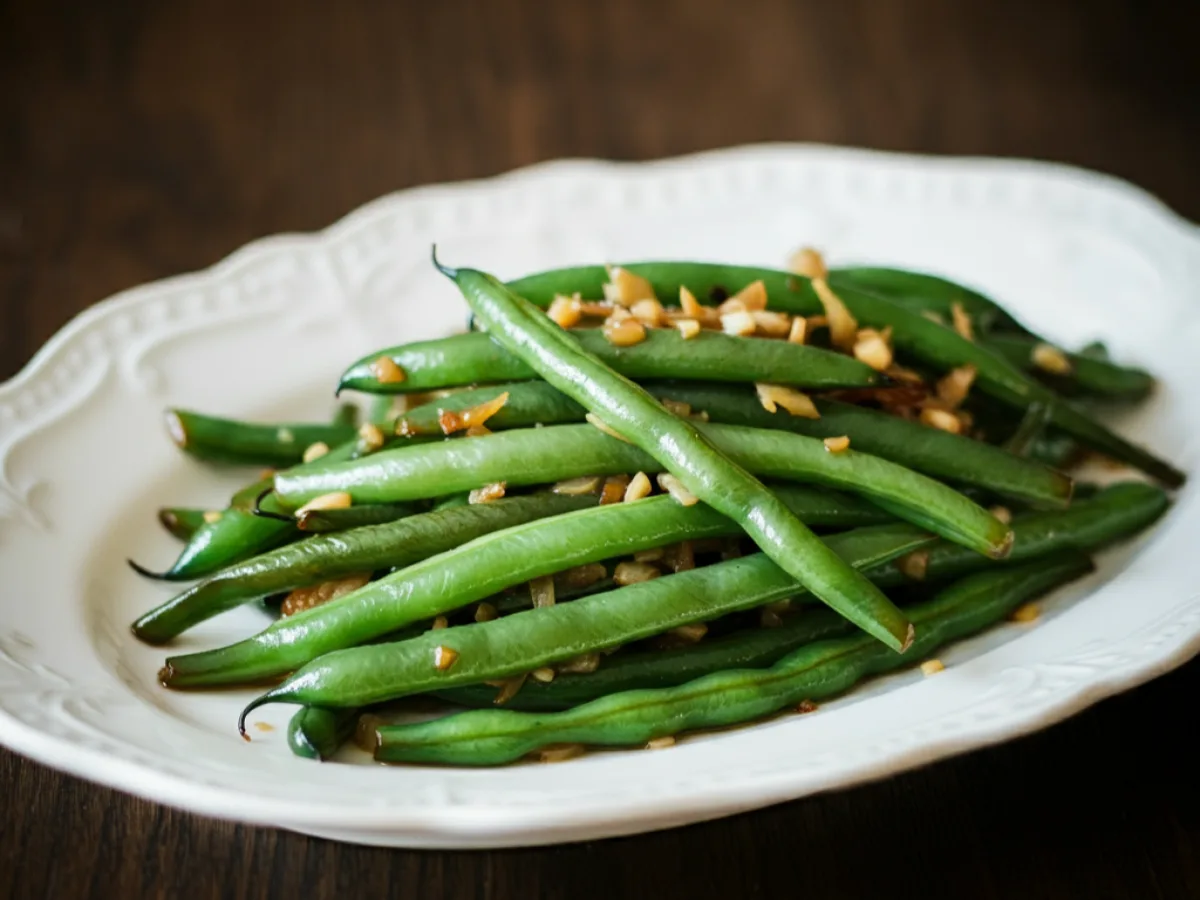 Sauteed Garlic Ginger String Beans Sauteed Garlic Ginger String Beans