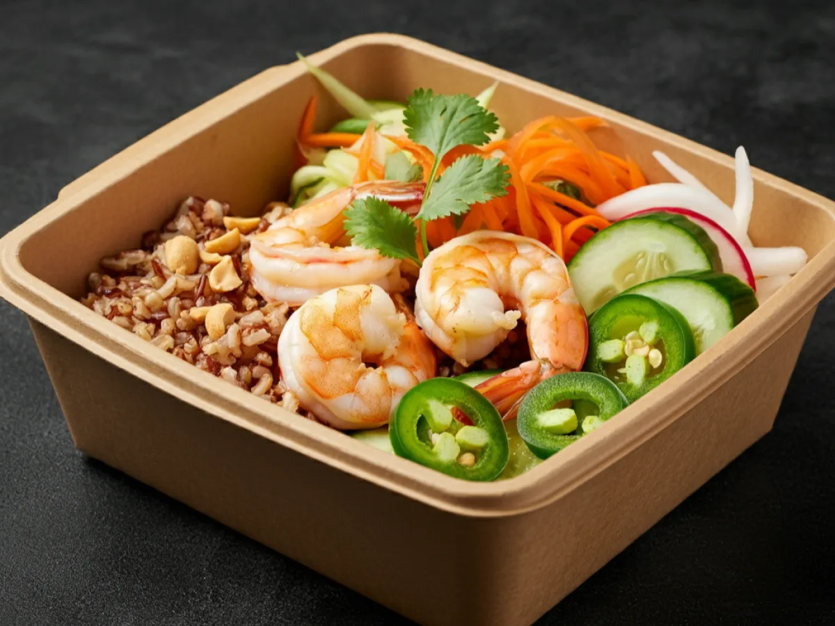 Saigon Peanut Rice Bowl with Prawns Saigon Peanut Rice Bowl with Prawns