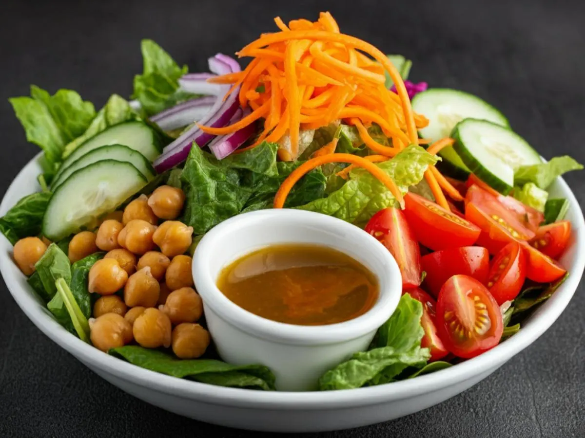 Garden Salad with Chickpeas Garden Salad with Chickpeas