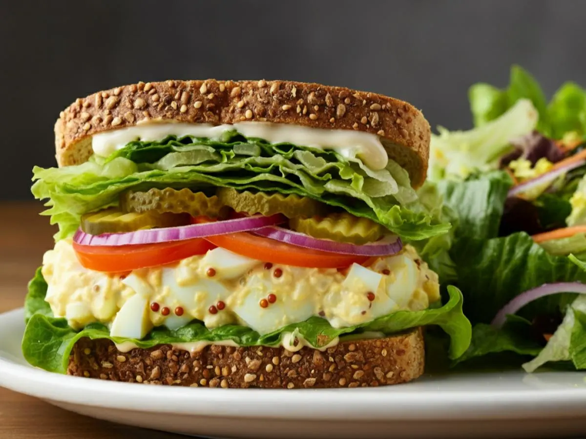Egg Salad Sandwich and Green Salad Egg Salad Sandwich and Green Salad