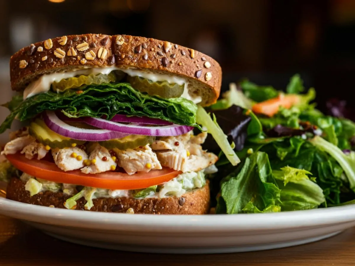 Chicken Salad Sandwich and Green Salad Chicken Salad Sandwich and Green Salad