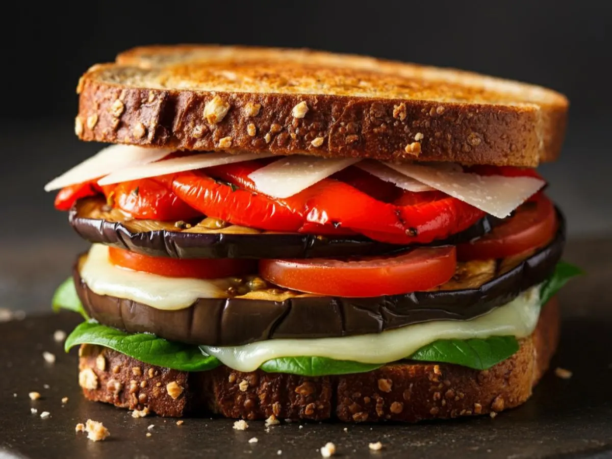 Roasted Eggplant Sandwich Roasted Eggplant Sandwich