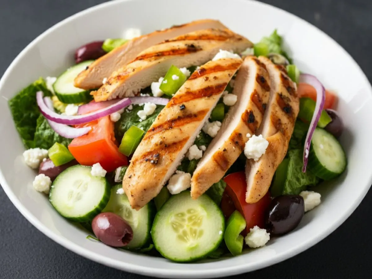 Horiatiki Entree Salad with Grilled Chicken Horiatiki Entree Salad with Grilled Chicken