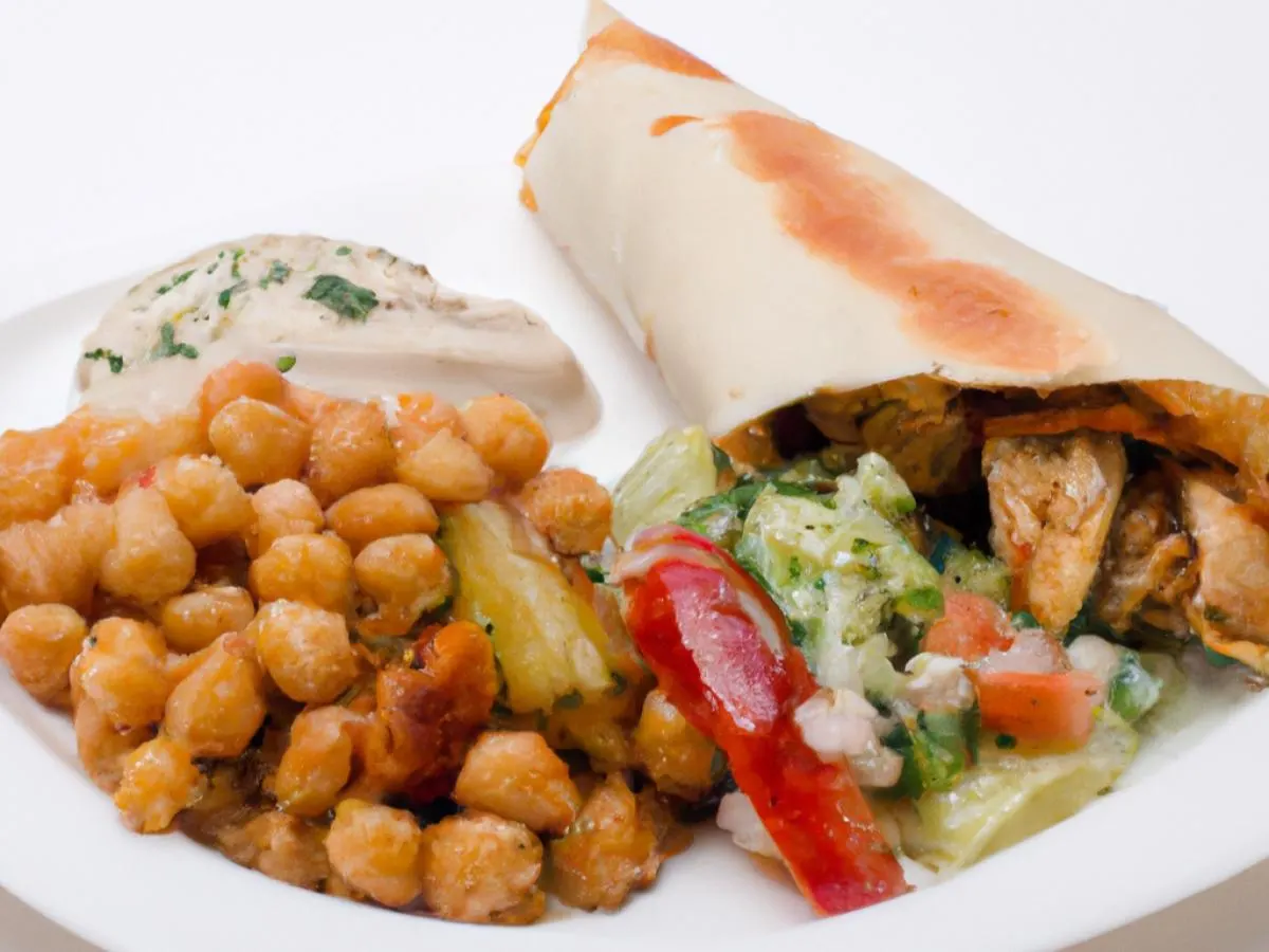 Chicken Shawarma with Chickpea Salad and Baklava Chicken Shawarma with Chickpea Salad and Baklava