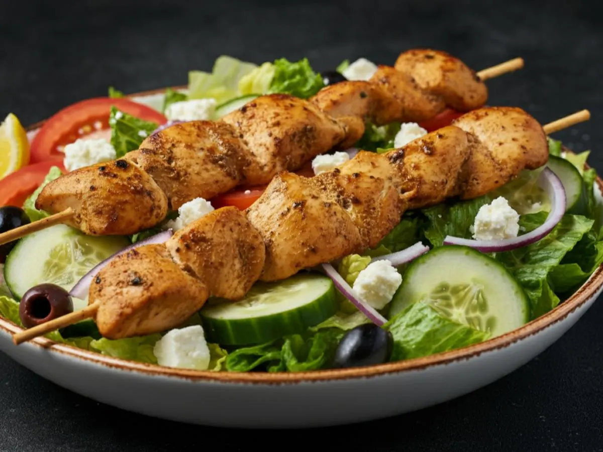 Chicken Kebab Greek Salad Chicken Kebab Greek Salad