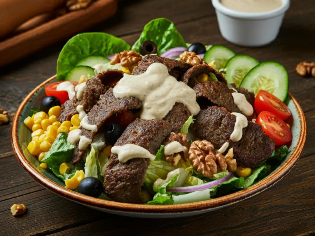 Lamb Beef Gyros Mediterranean Salad Lamb Beef Gyros Mediterranean Salad