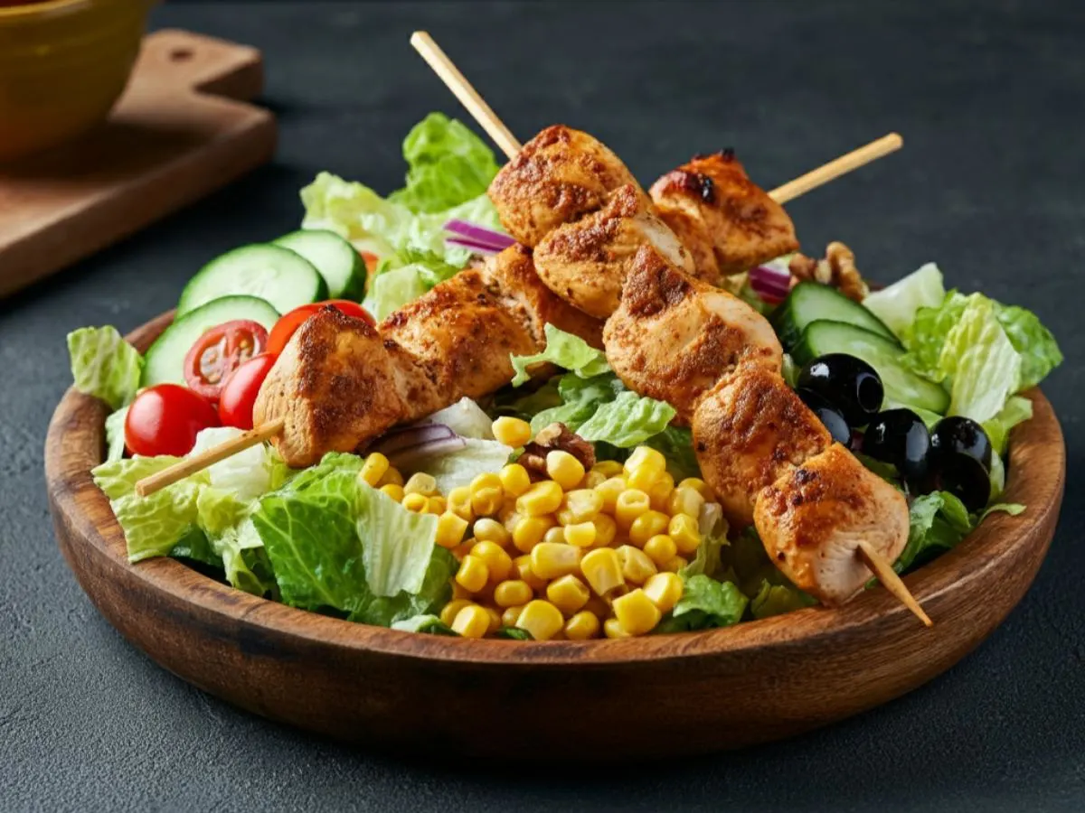 Chicken Kebab Mediterranean Salad Chicken Kebab Mediterranean Salad