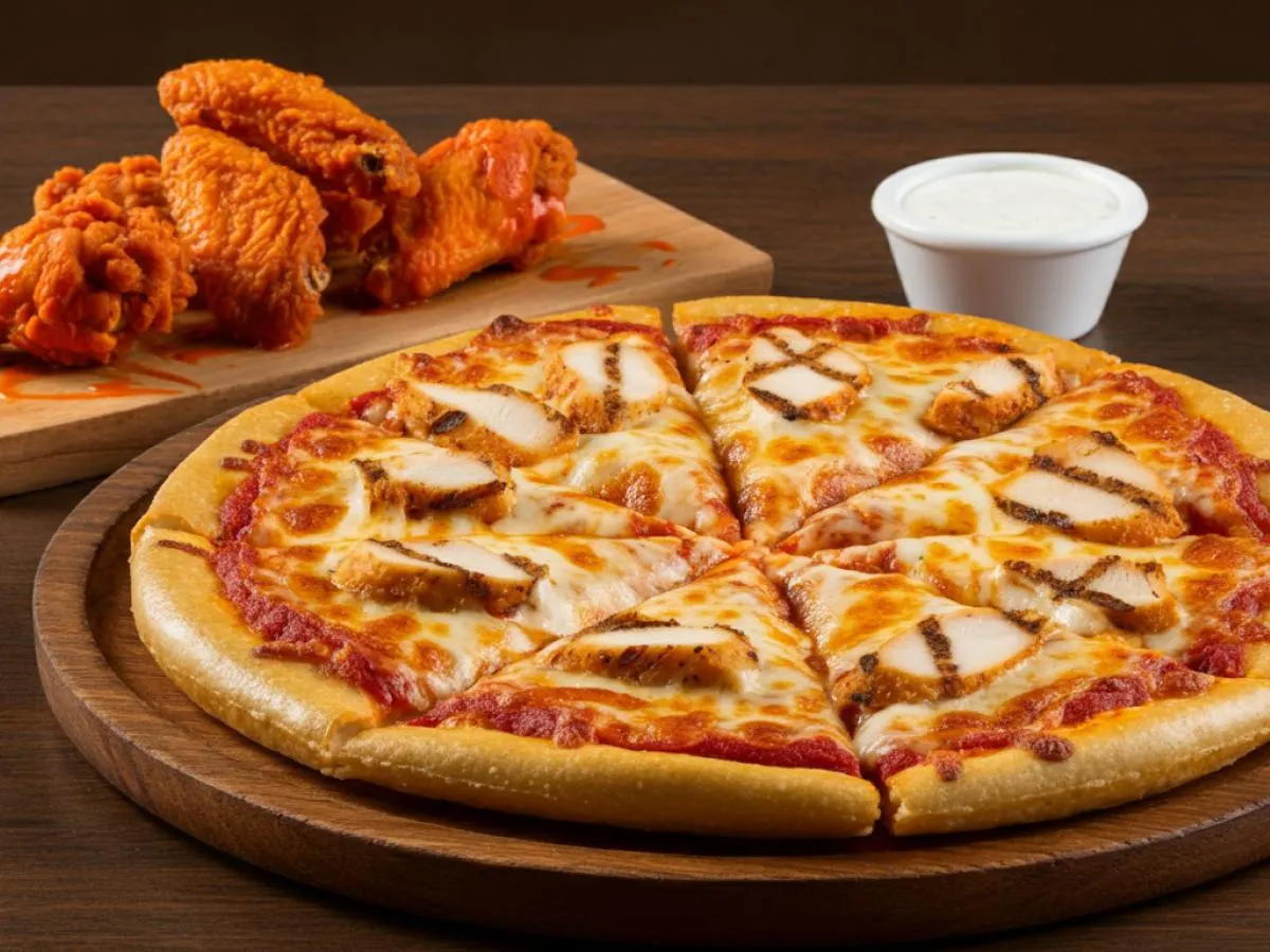 Personal Chicken Pizza and Boneless Mild Buffalo Wings Personal Chicken Pizza and Boneless Mild Buffalo Wings