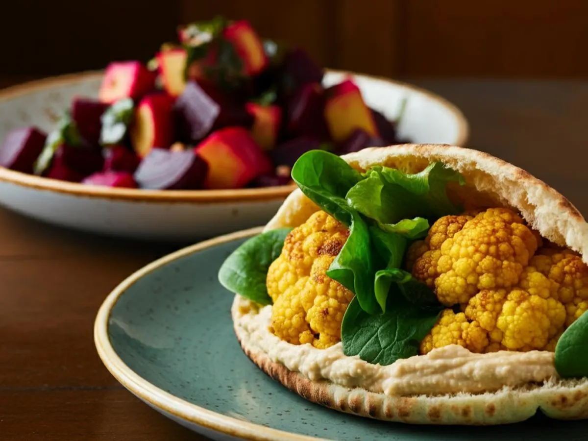 Cauliflower Sandwich with Roasted Beets & Apples Salad Cauliflower Sandwich with Roasted Beets & Apples Salad