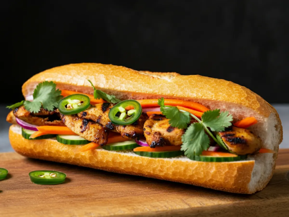 Banh Mi with Grilled Chicken Banh Mi with Grilled Chicken