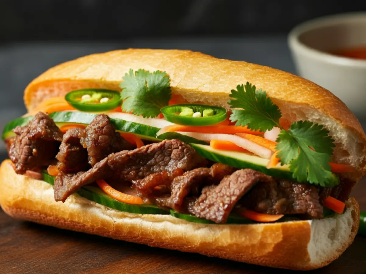 Banh Mi with Grilled Beef Banh Mi with Grilled Beef