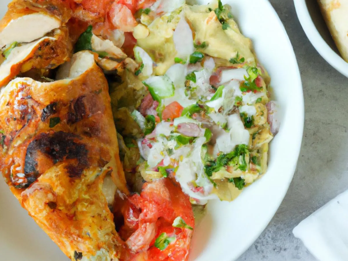 Chicken Shawarma with Tabouli Salad and Baklava Chicken Shawarma with Tabouli Salad and Baklava