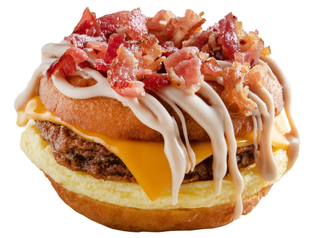 Maple Bacon Egg and Cheese Donut
