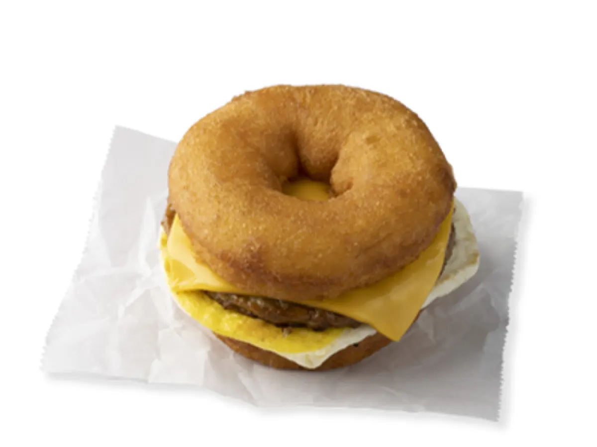Sausage Egg and Cheese Plain Bagel
