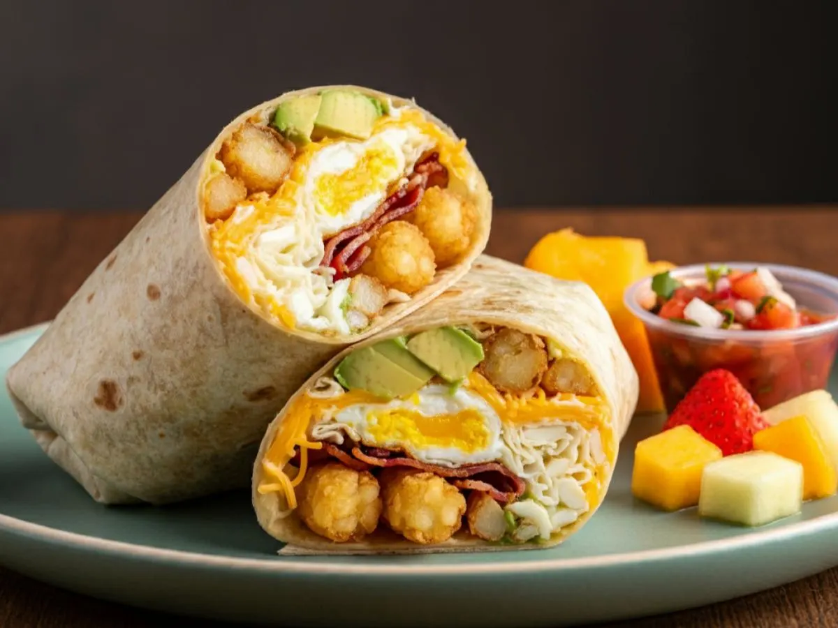 La Neta Burrito and Fresh Fruit La Neta Burrito and Fresh Fruit