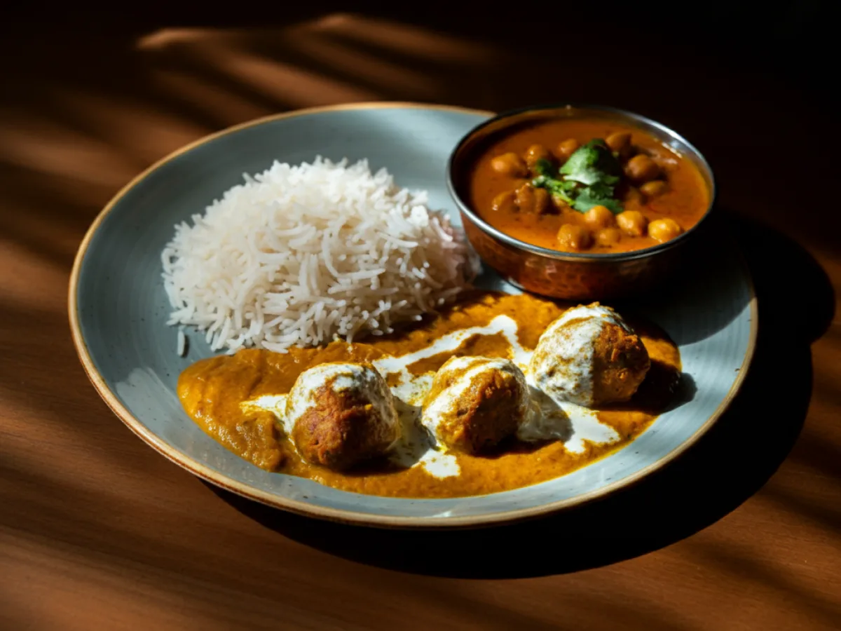 Malai Kofta with Chana Masala and Basmati Rice Malai Kofta with Chana Masala and Basmati Rice