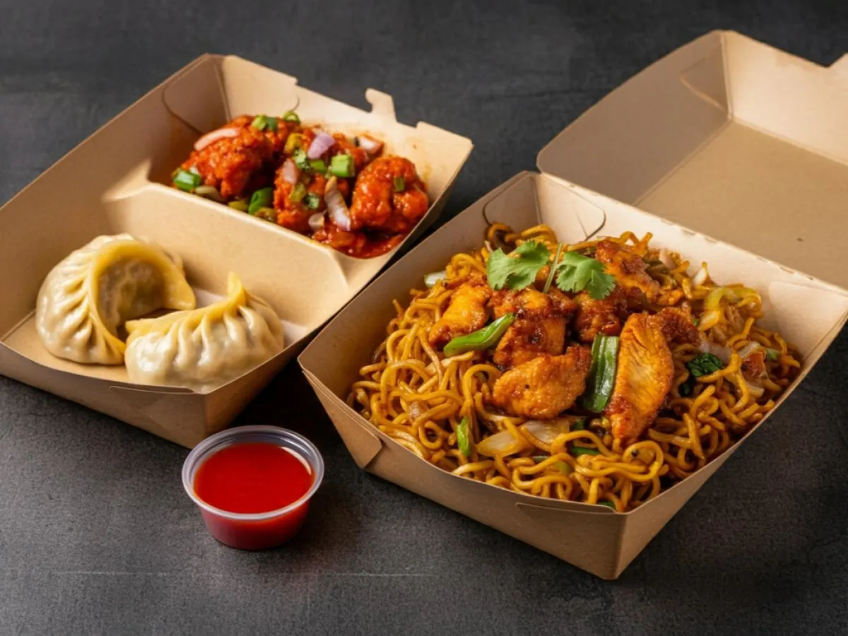 Chicken Manchurian, Spring Rolls, and Street Style Chicken Chow Mein. Chicken Manchurian, Spring Rolls, and Street Style Chicken Chow Mein.