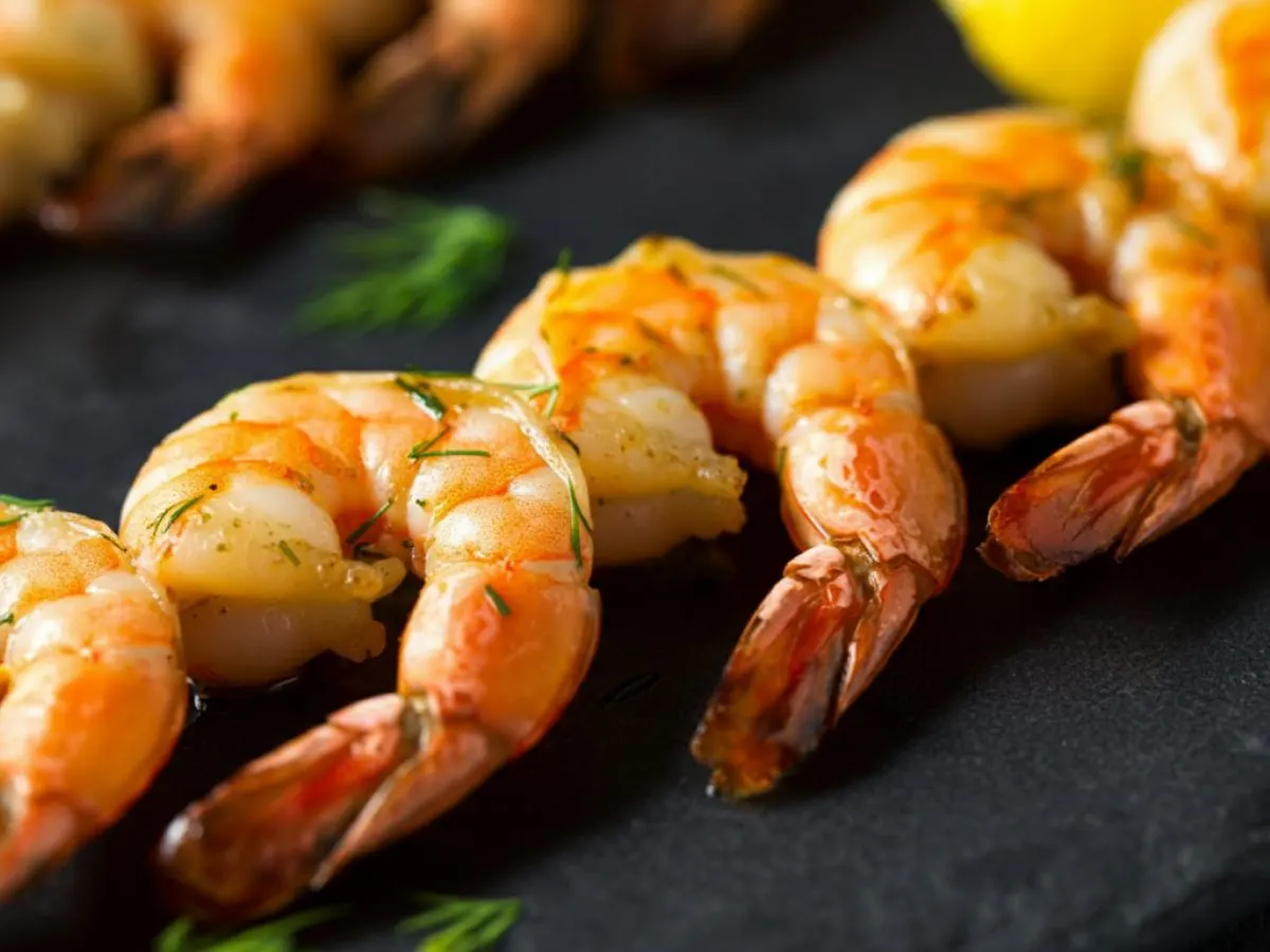 Grilled Shrimp Skewers with Lemon-Dill Butter