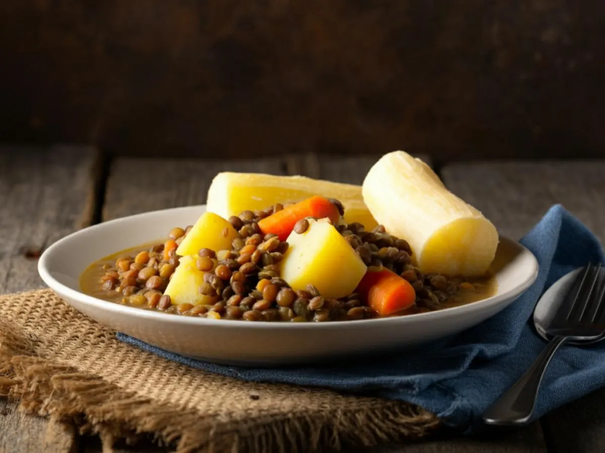 Colombian Lentil Stew with Yucca Colombian Lentil Stew with Yucca