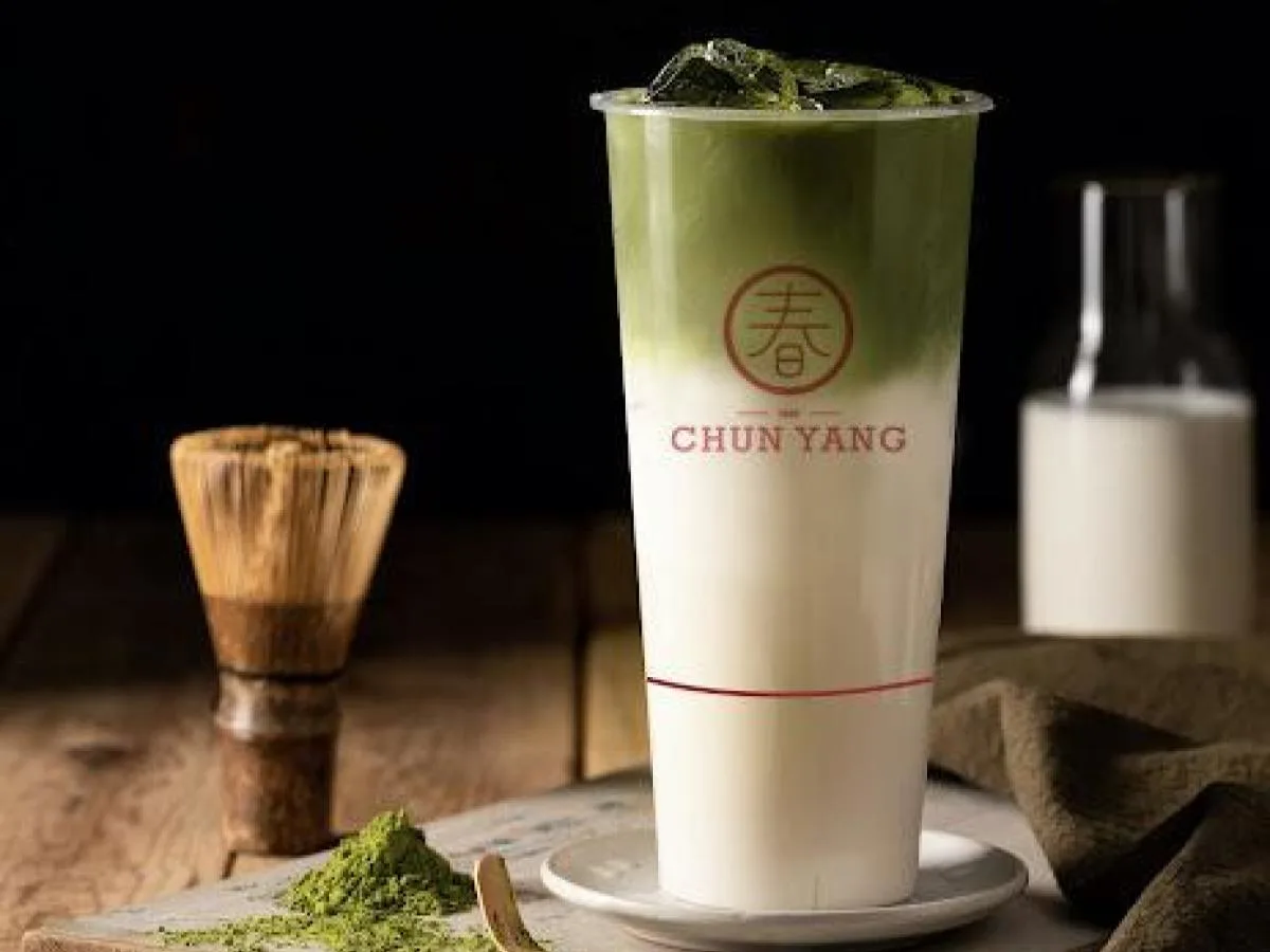 Classic Green Milk Tea With Boba Classic Green Milk Tea With Boba