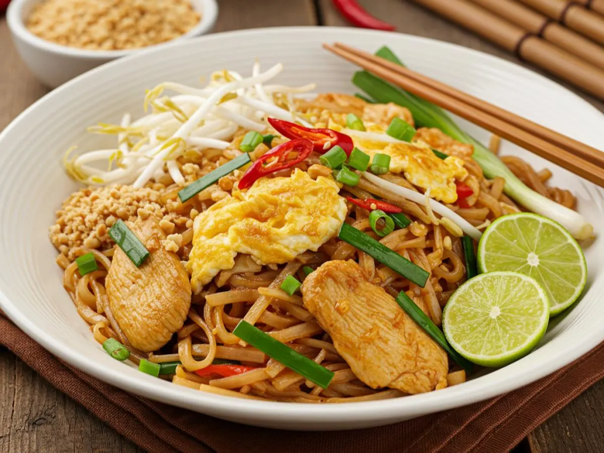 Pad Thai with Chicken Pad Thai with Chicken