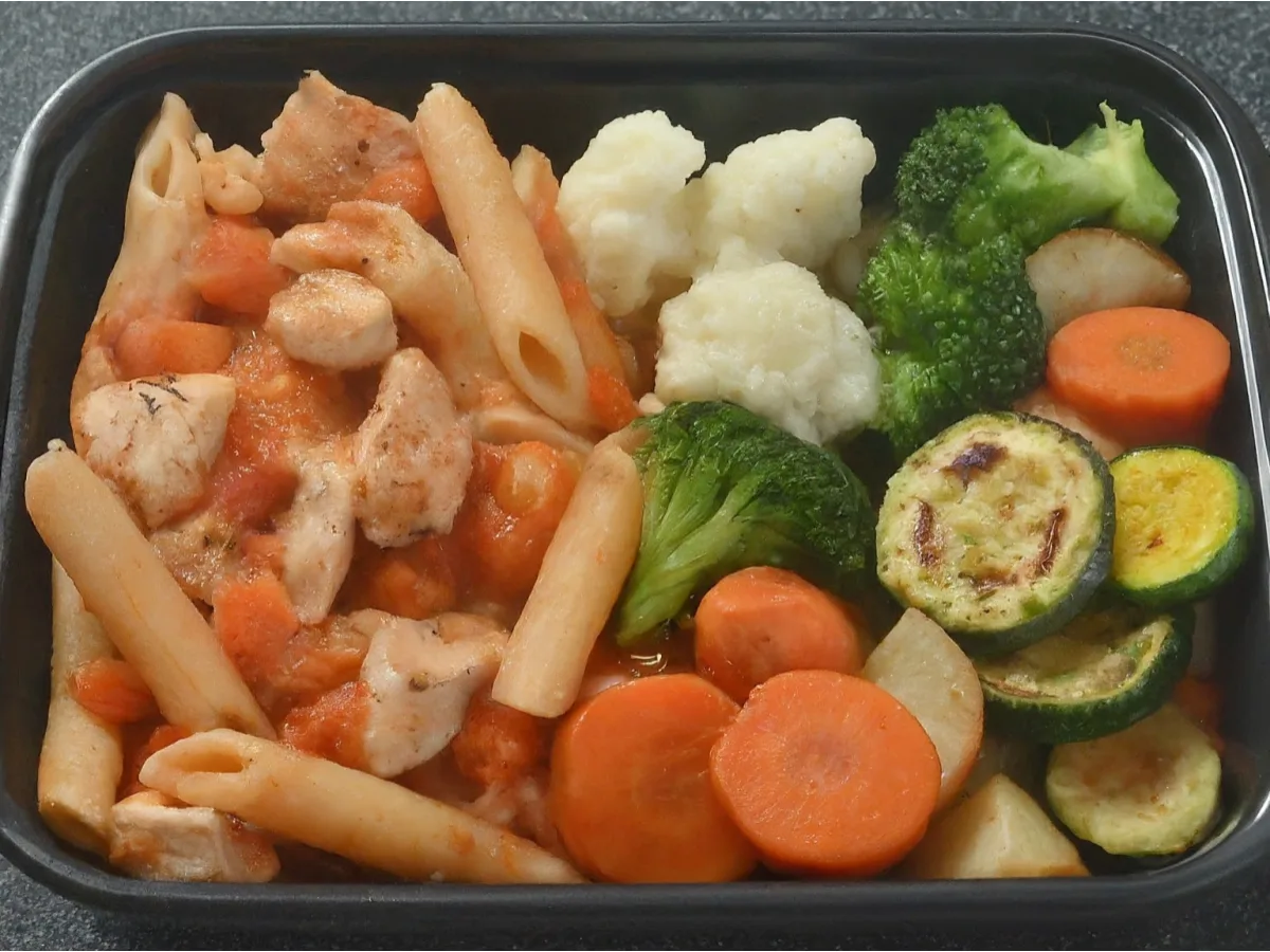 Dairy-free Chicken Pasta Primavera with Roasted Vegetables Dairy-free Chicken Pasta Primavera with Roasted Vegetables