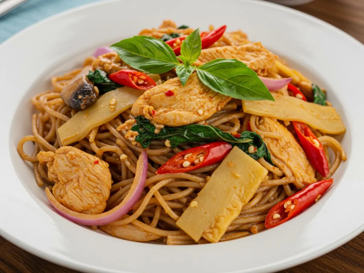 Pad Kee Mao with Chicken Pad Kee Mao with Chicken