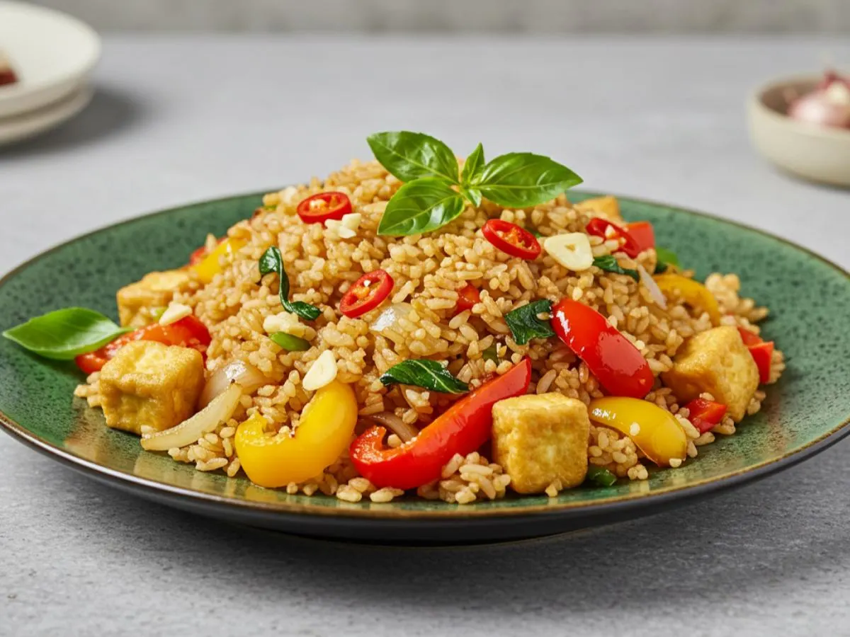 Green Curry Fried Rice with Tofu Green Curry Fried Rice with Tofu