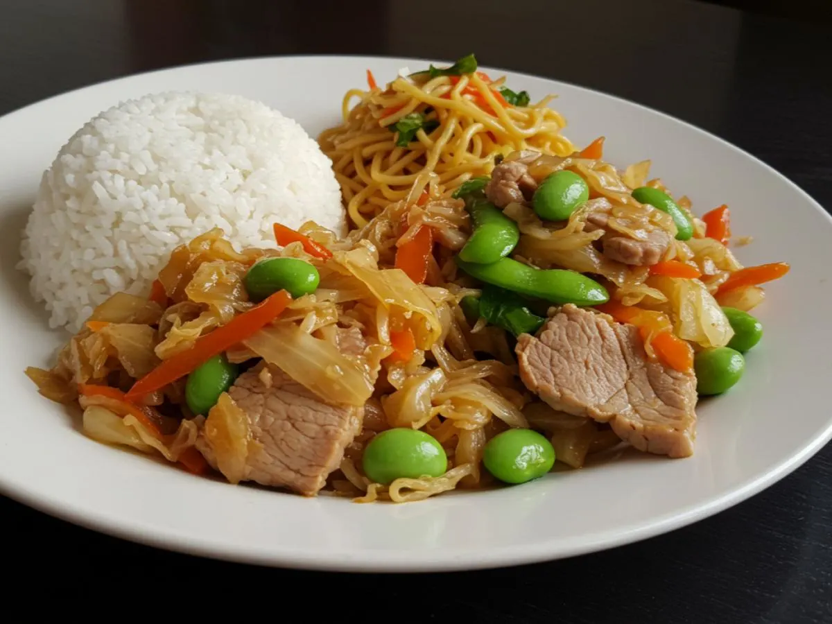 Shanghai Sauerkraut Pork and Edamame 酸菜肉丝毛豆饭 Shanghai Sauerkraut Pork and Edamame 酸菜肉丝毛豆饭