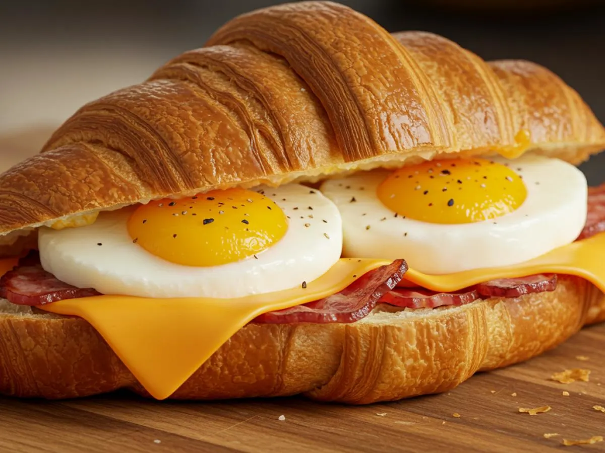 Croissant Sandwich with Bacon Croissant Sandwich with Bacon