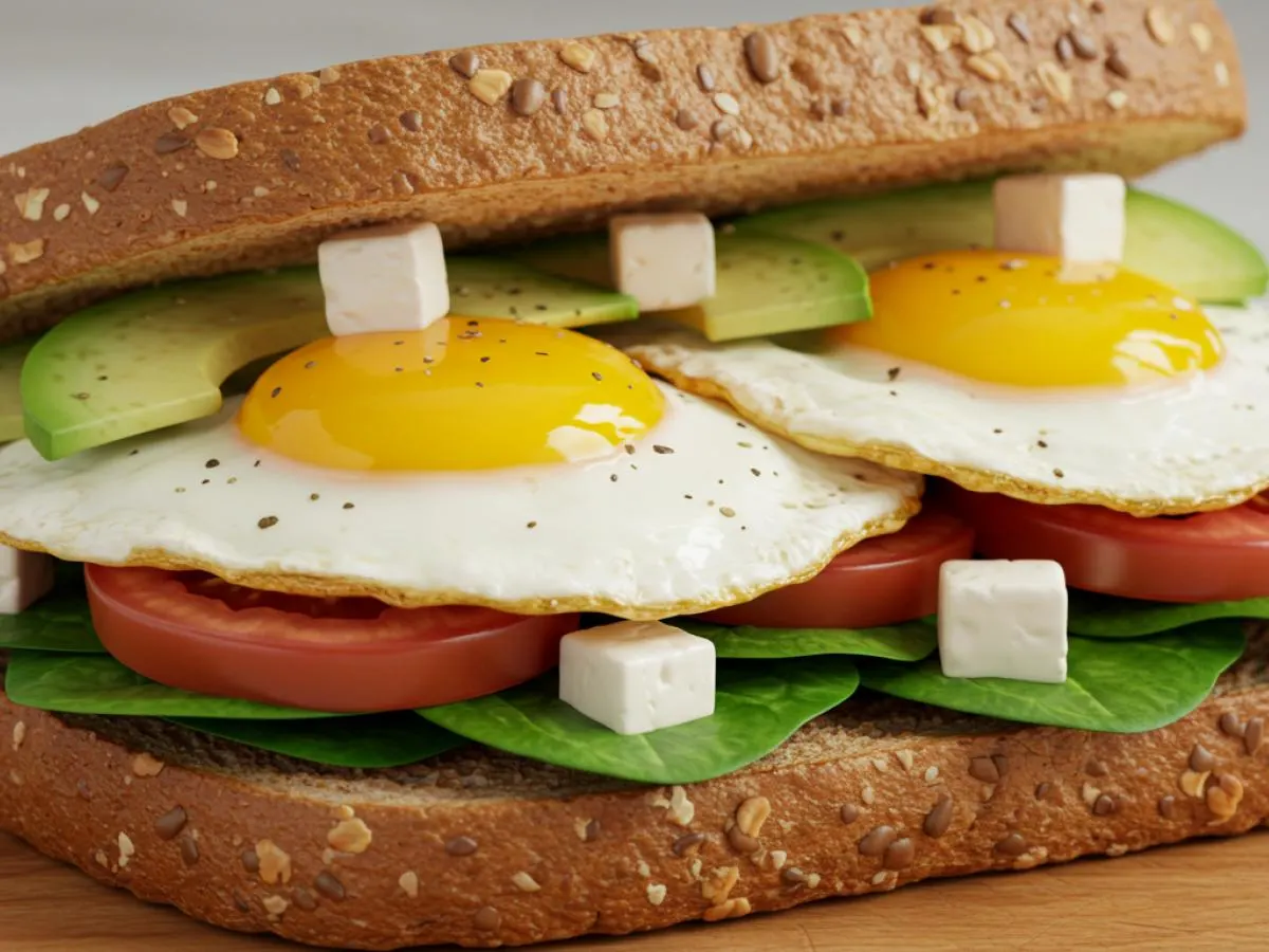 Veggie Breakfast Sandwich Veggie Breakfast Sandwich