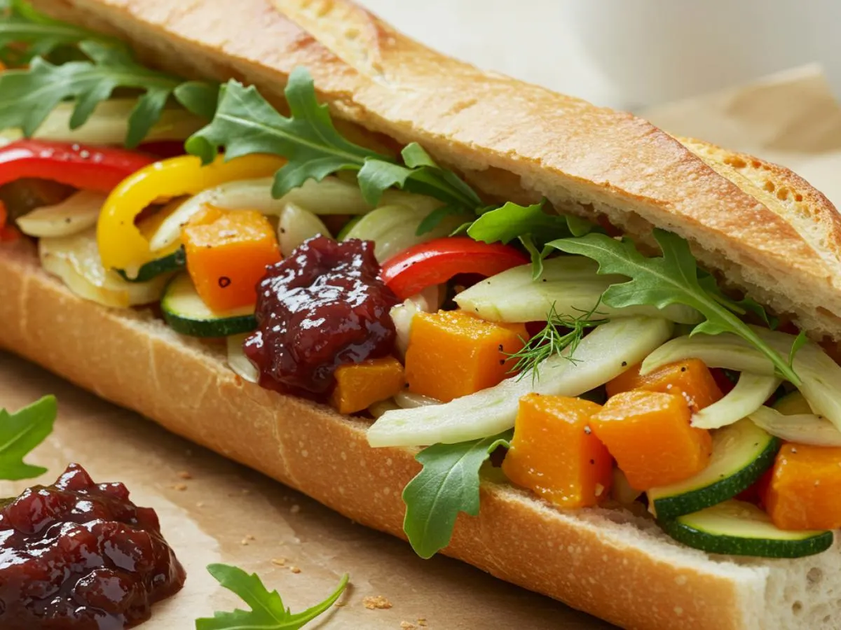 Vegan Roasted Vegetable Sandwich Vegan Roasted Vegetable Sandwich