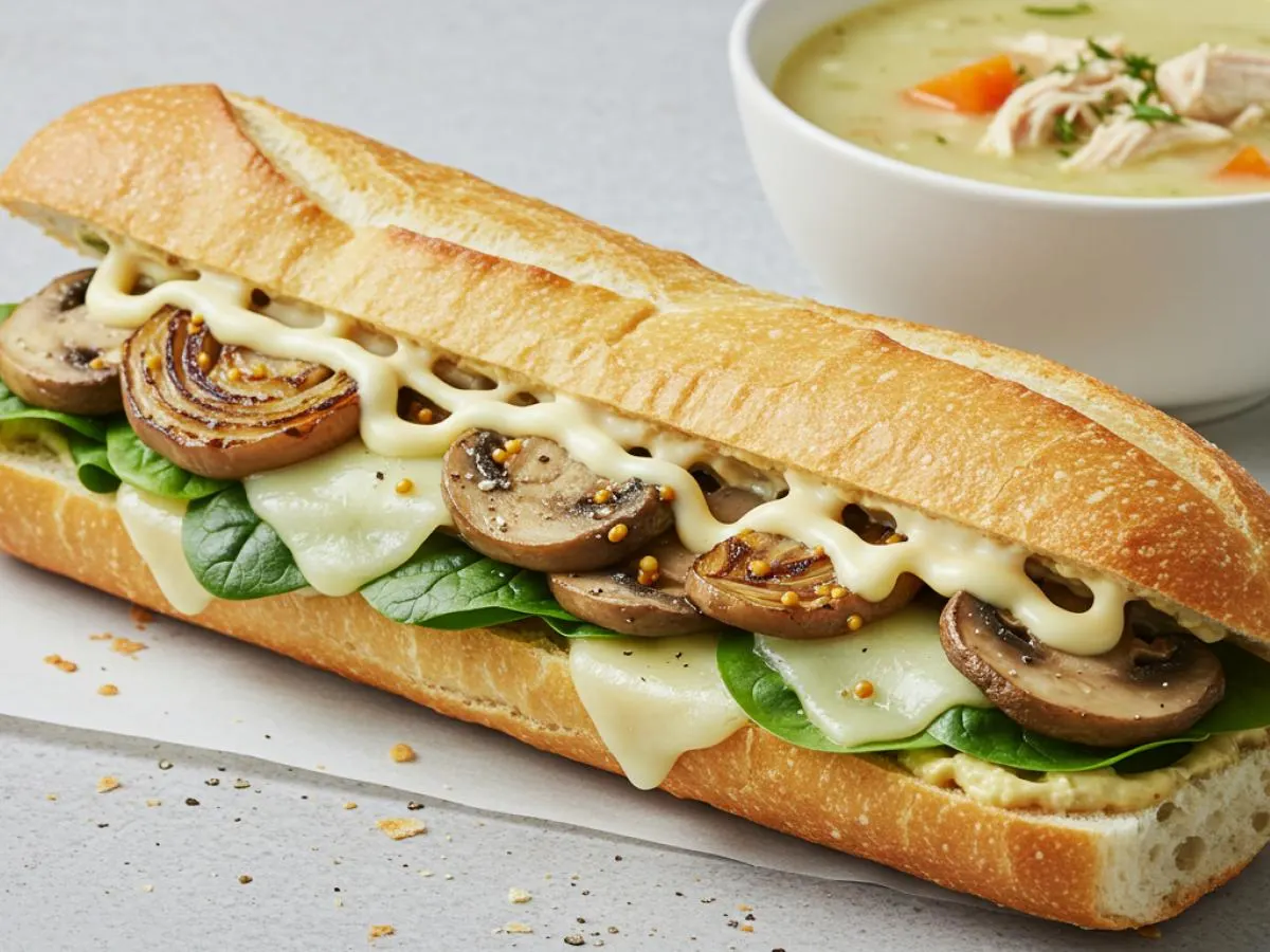 Shredded Beef Sandwich with Chicken Soup Shredded Beef Sandwich with Chicken Soup