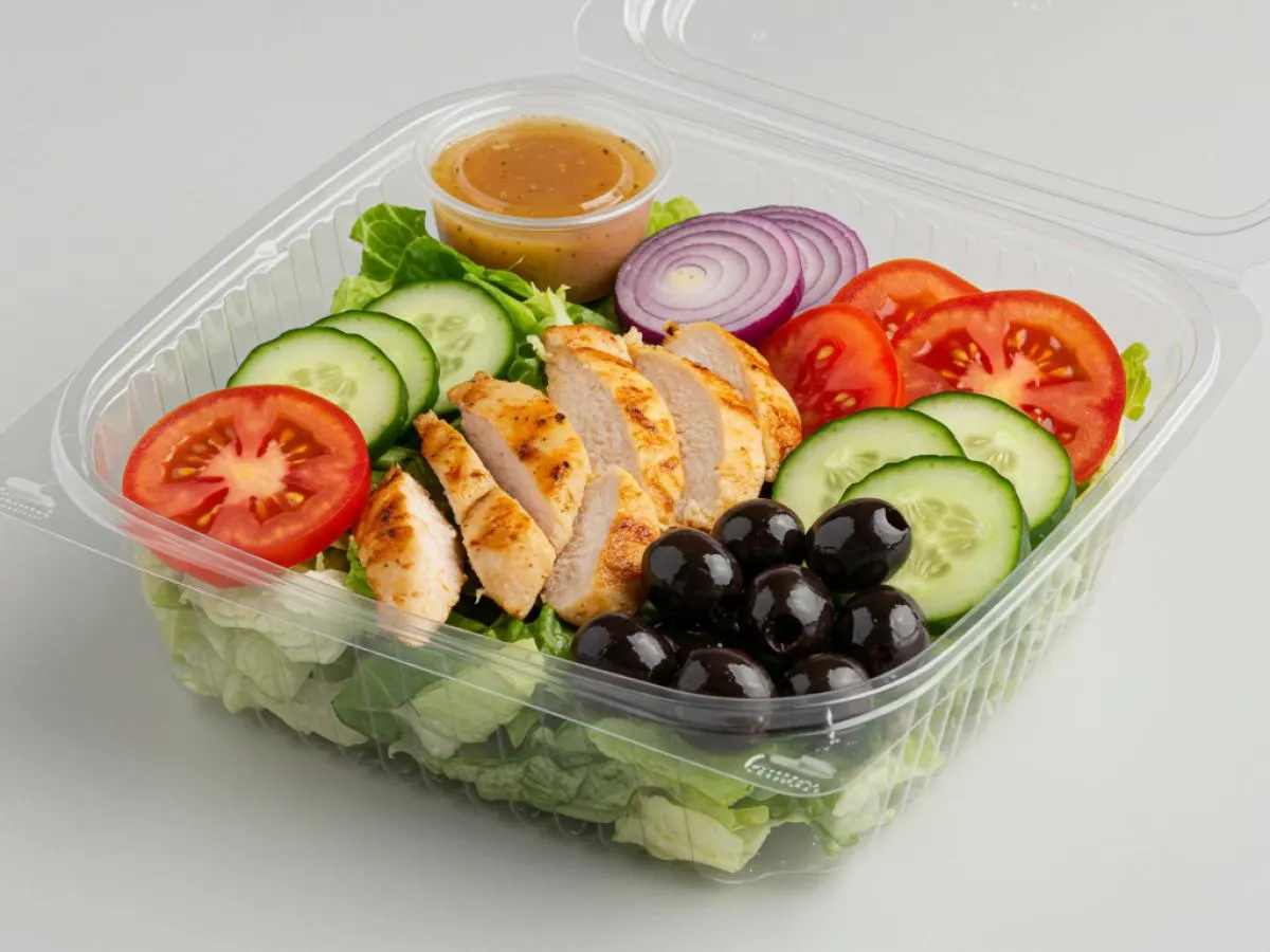 Allergen-Free Mediterranean Salad with Chicken Boxed Meal Allergen-Free Mediterranean Salad with Chicken Boxed Meal