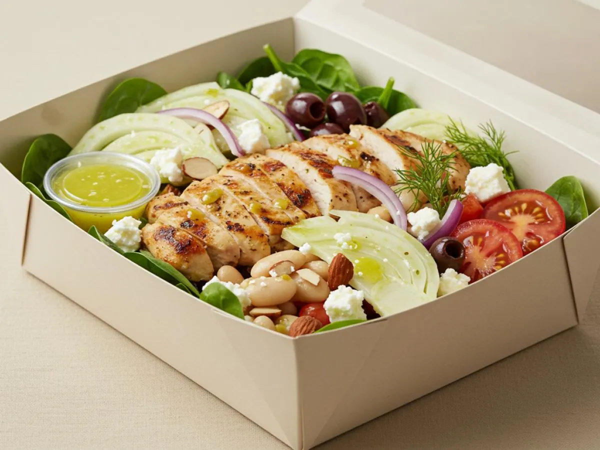 Fennel and Bean Salad with Chicken Boxed Meal Fennel and Bean Salad with Chicken Boxed Meal