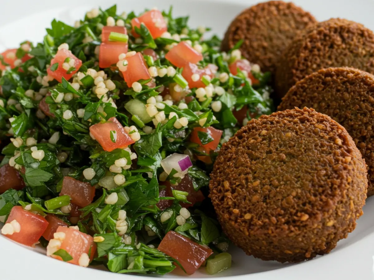 Tabouli Salad with Falafel Tabouli Salad with Falafel
