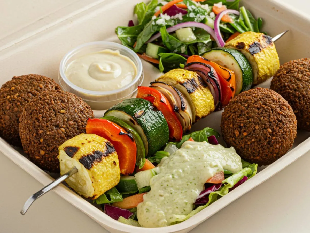 Low Carb plate - Vegan Vegetable Kabob Low Carb plate - Vegan Vegetable Kabob