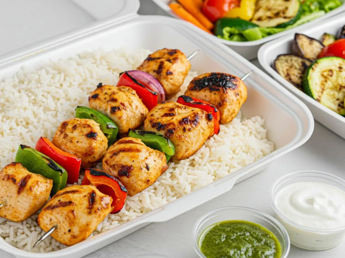 Chicken Breast Kabob Platter Chicken Breast Kabob Platter