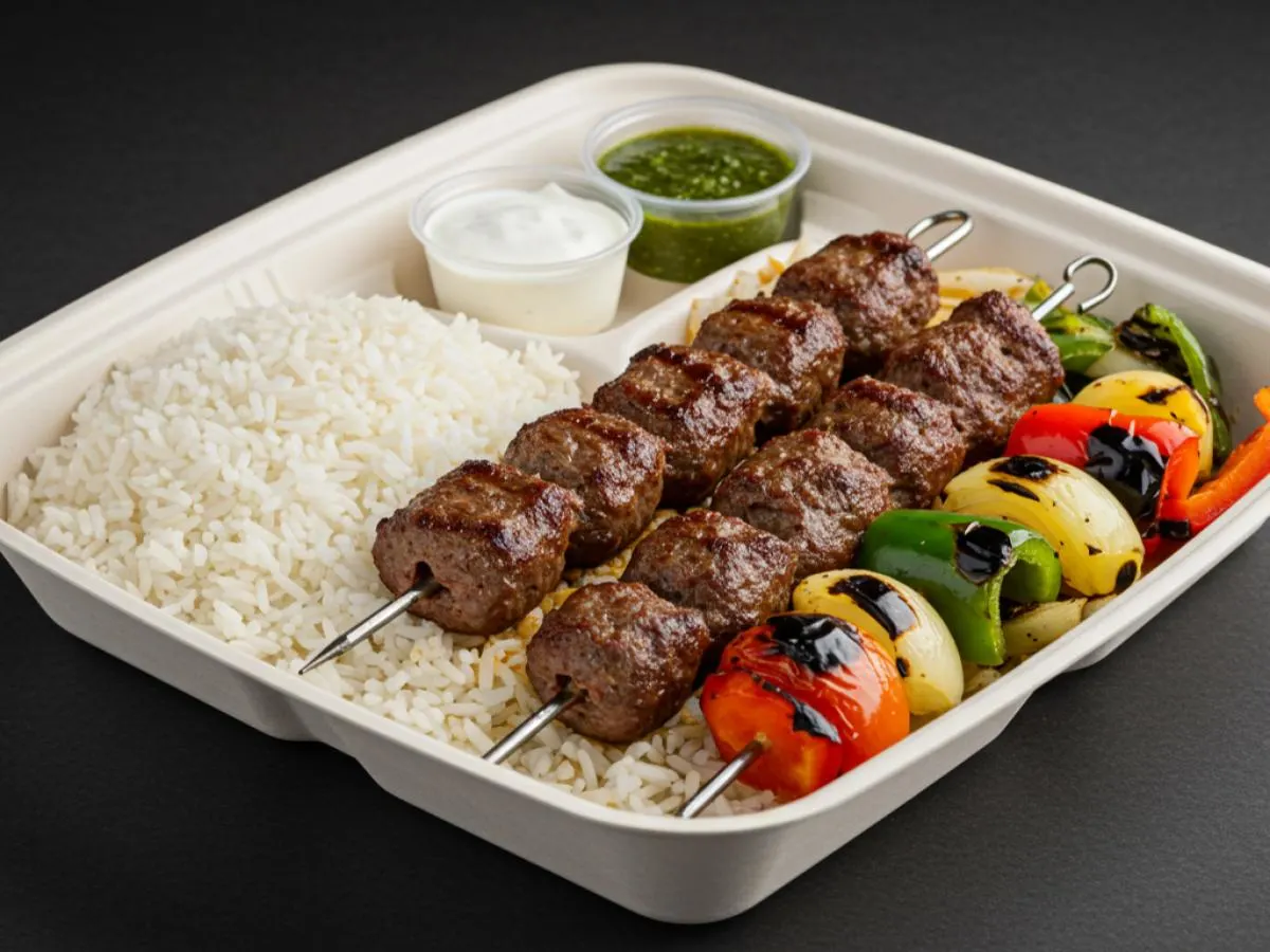Beef Kabob Platter Beef Kabob Platter