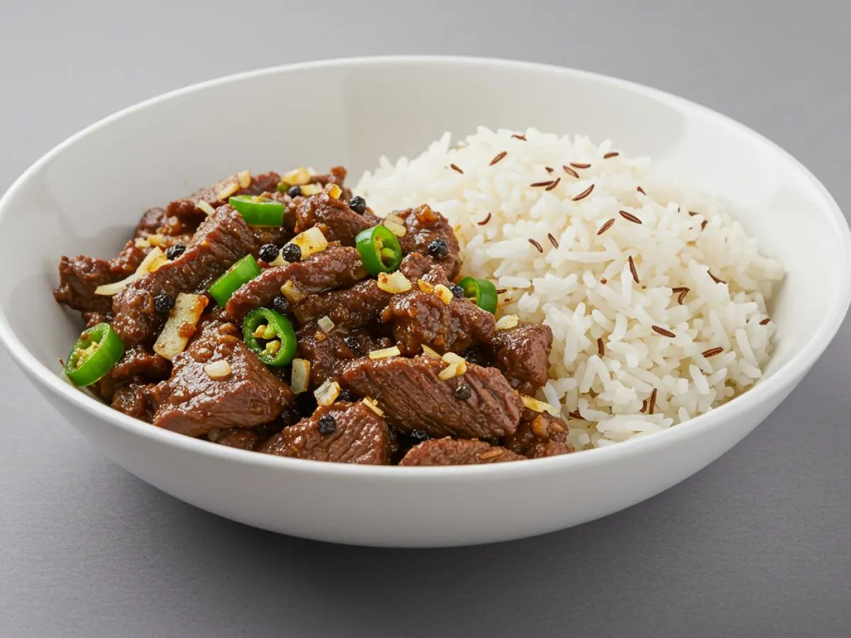 Kerala Style Beef with Rice Boxed Meal [Small]