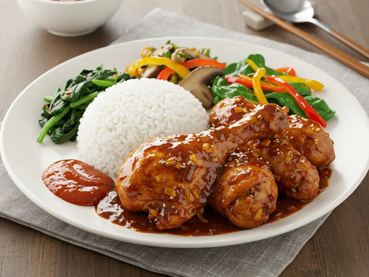 Gluten Free Braised Spicy Chicken Rice Bowl
