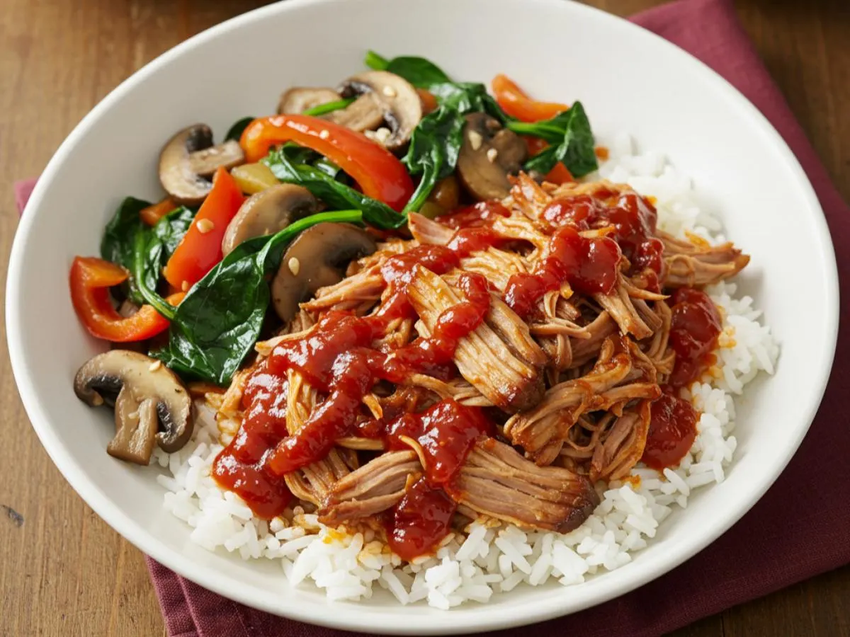 Gochujang Pulled Pork Rice Bowl
