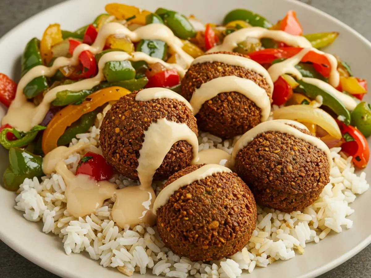 Vegan Falafel Bowl With Tahini Sauce Vegan Falafel Bowl With Tahini Sauce