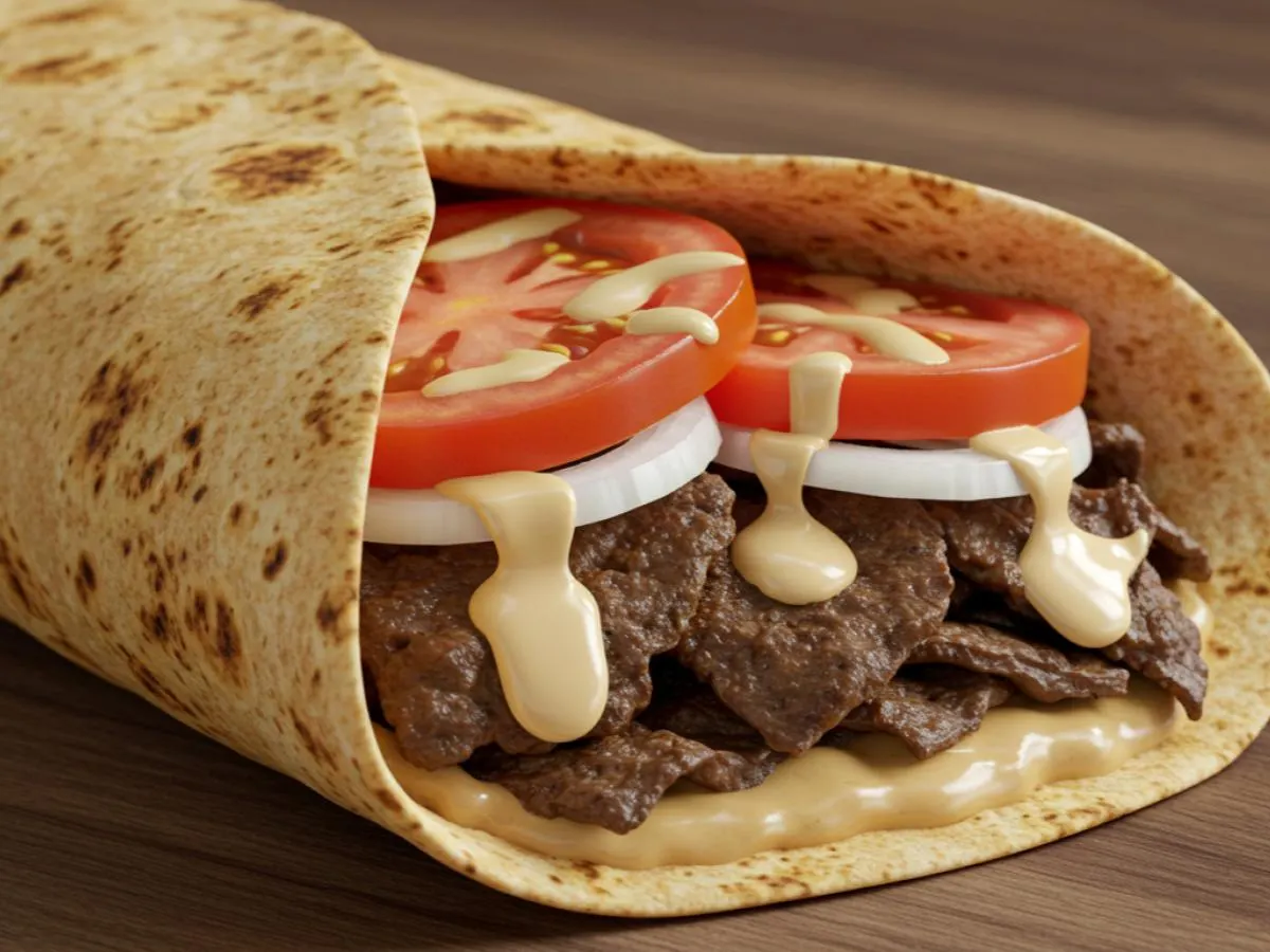 Beef Shawarma Wrap on Wheat
