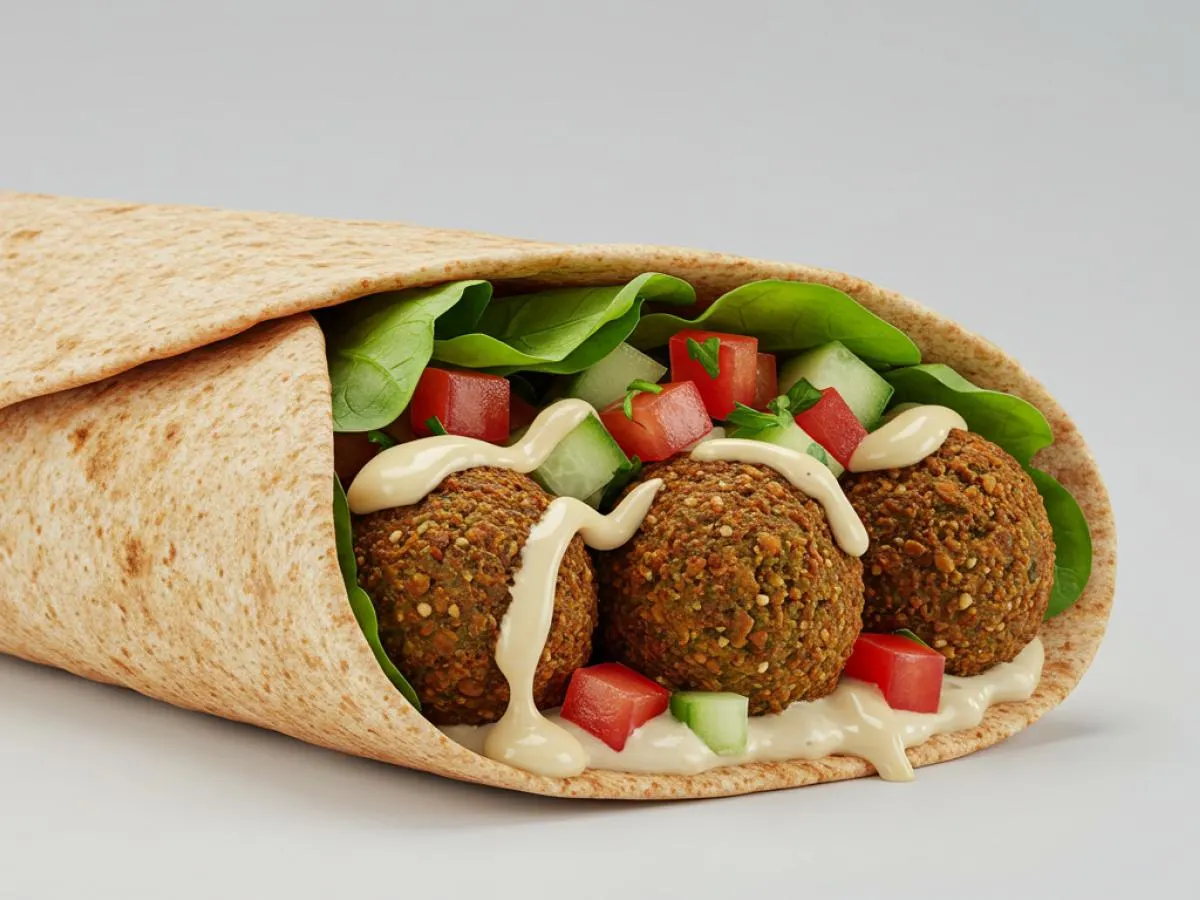 Vegetarian Falafel Wrap on Wheat