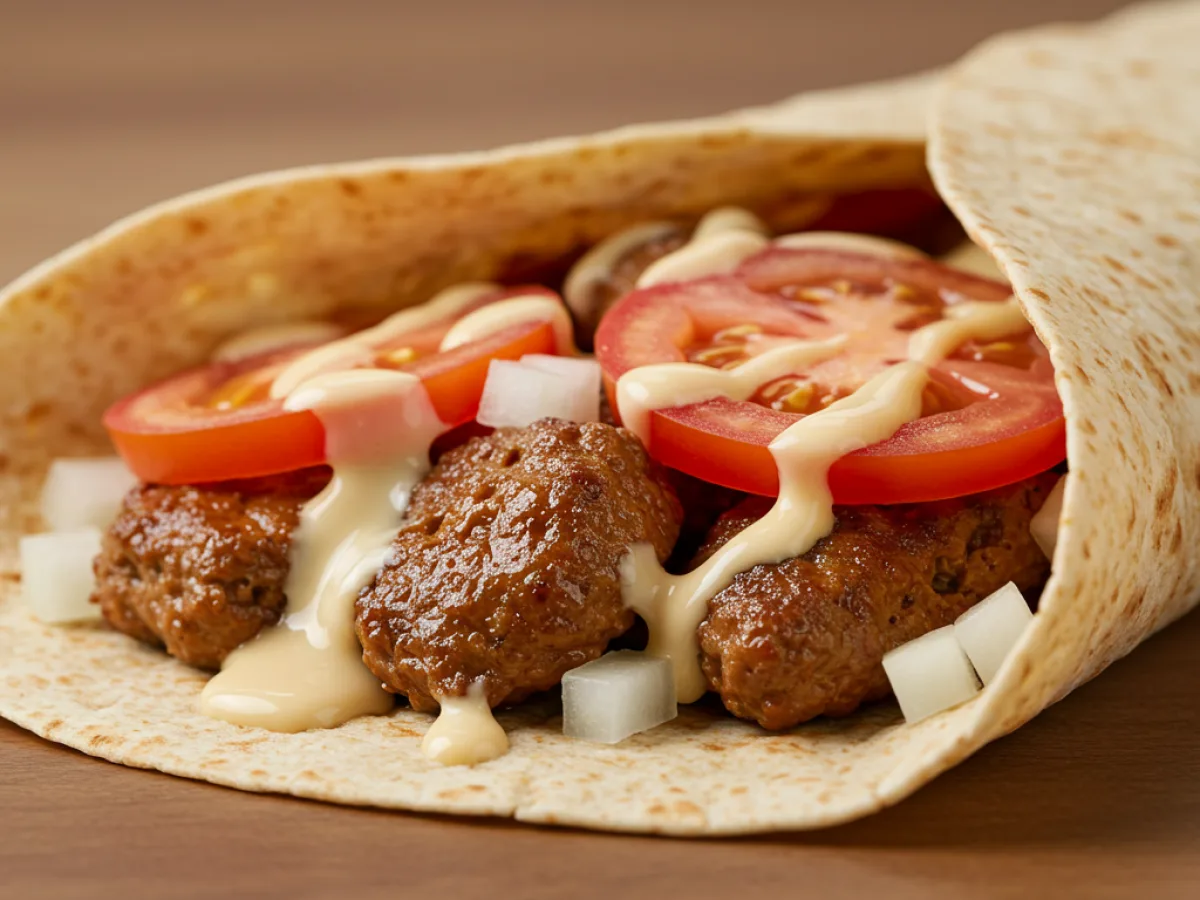 Shish Kabob Wrap on Wheat