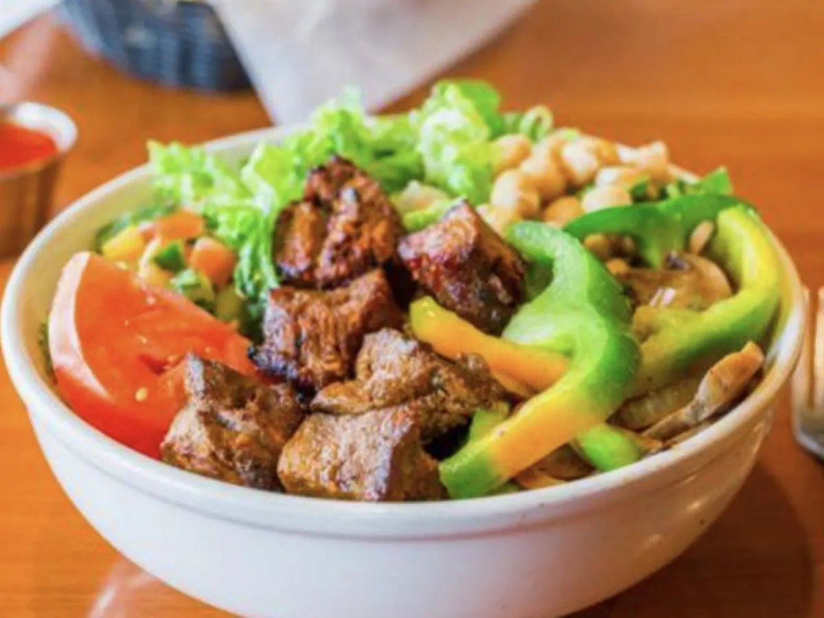 Beef Kabob Bowl With Tahini Sauce Beef Kabob Bowl With Tahini Sauce
