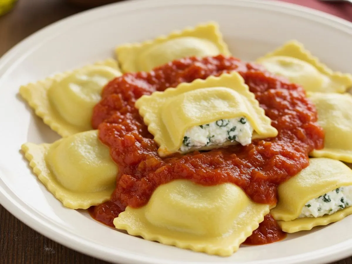 Cheese Ravioli with Marinara