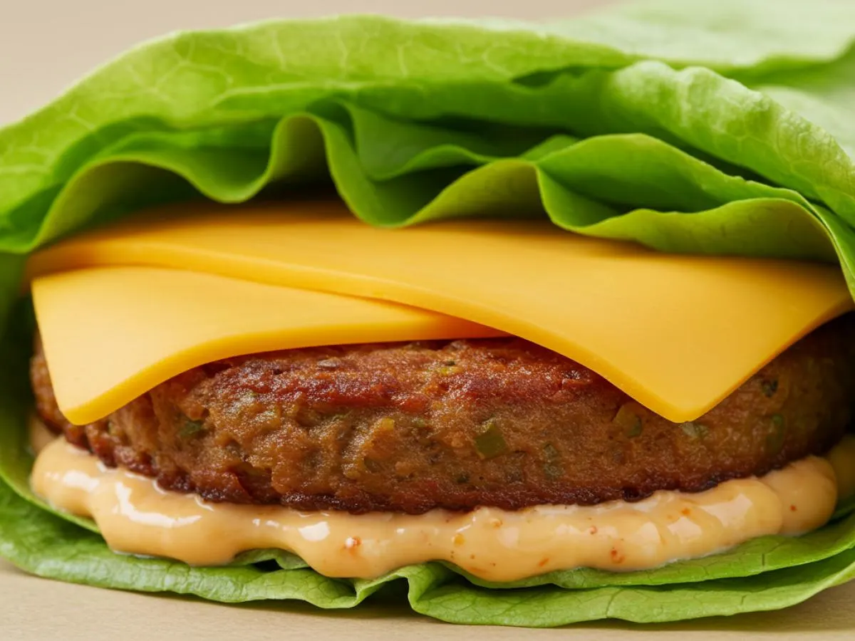 Gluten Free Veggie Burger Lettuce Wrap